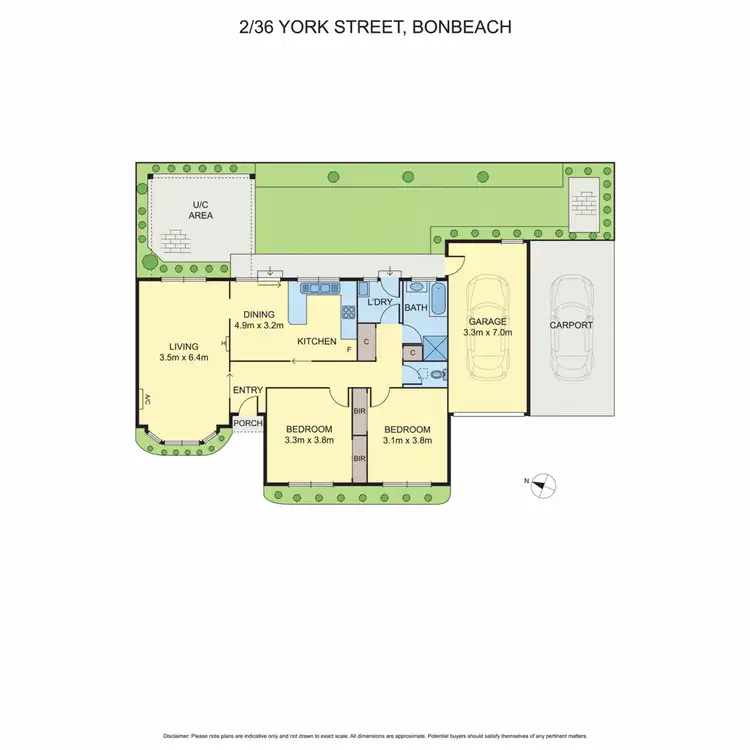Floorplan of Homely unit listing, 2/36 York Street, Bonbeach VIC 3196