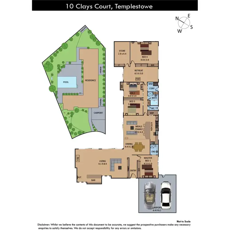 Floorplan of Homely house listing, 10 Clays Court, Templestowe VIC 3106