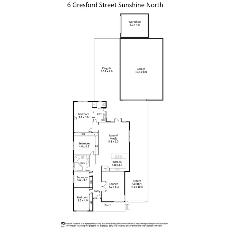 Floorplan of Homely house listing, 6 Gresford Street, Sunshine North VIC 3020