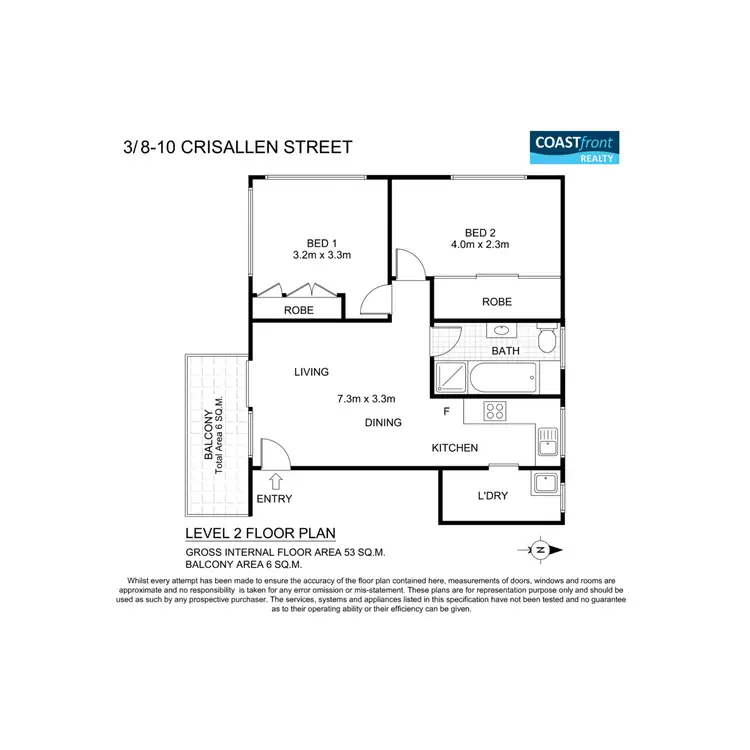 Floorplan of Homely apartment listing, 3/8-10 Crisallen Street, Port Macquarie NSW 2444