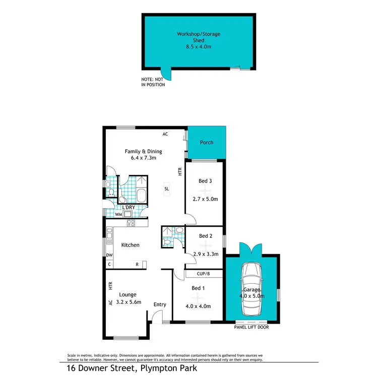 Floorplan of Homely house listing, 16 Downer Street, Plympton Park SA 5038