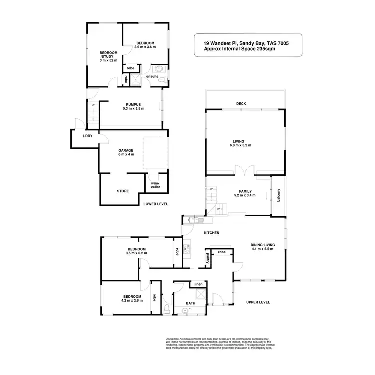 Floorplan of Homely house listing, 19 Wandeet Place, Sandy Bay TAS 7005