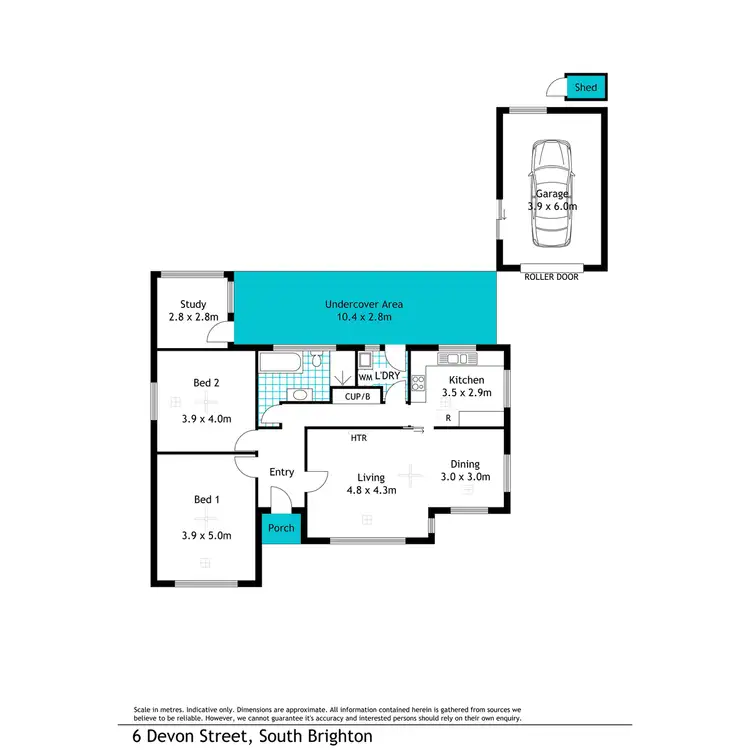 Floorplan of Homely house listing, 6 Devon Street, South Brighton SA 5048