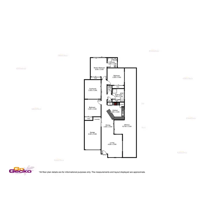 Floorplan of Homely semi-detached listing, 1/23 Denning Road, Bracken Ridge QLD 4017