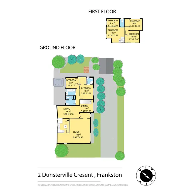 Floorplan of Homely house listing, 2 Dunsterville Crescent, Frankston VIC 3199