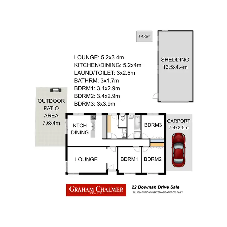 Floorplan of Homely house listing, 22 Bowman Drive, Sale VIC 3850
