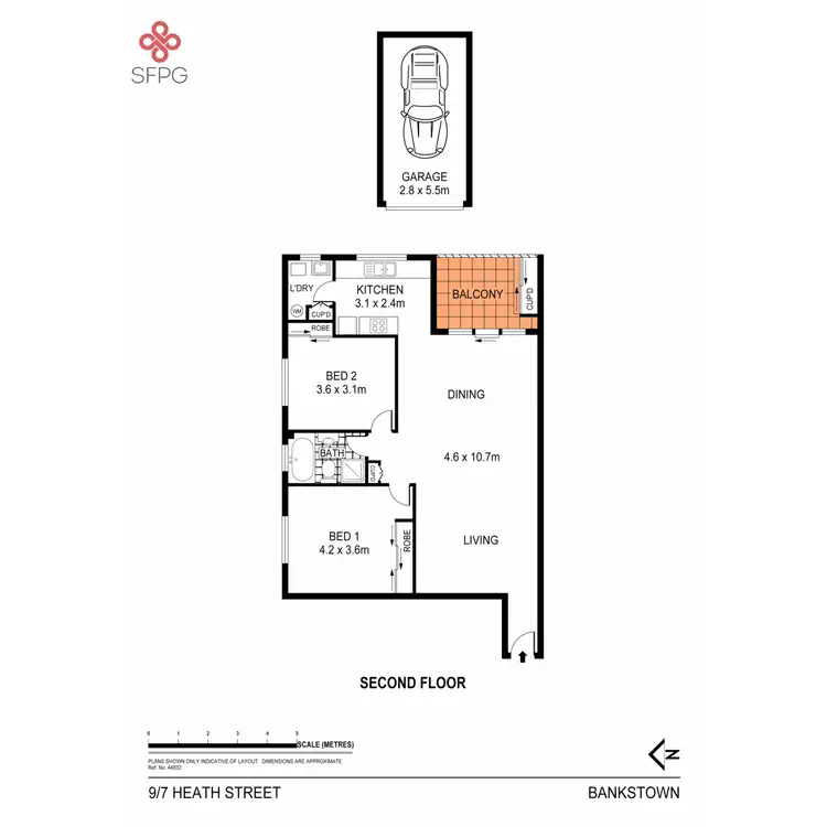 Floorplan of Homely apartment listing, 9/7 Heath Street, Bankstown NSW 2200
