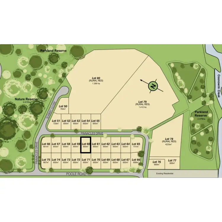 Floorplan of Homely land listing, LOT 60, 12 Pinnacles Drive, Glass House Mountains QLD 4518