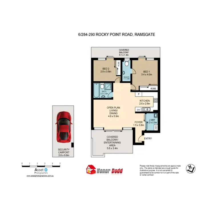 Floorplan of Homely apartment listing, 6/284-290 Rocky Point Road, Ramsgate NSW 2217