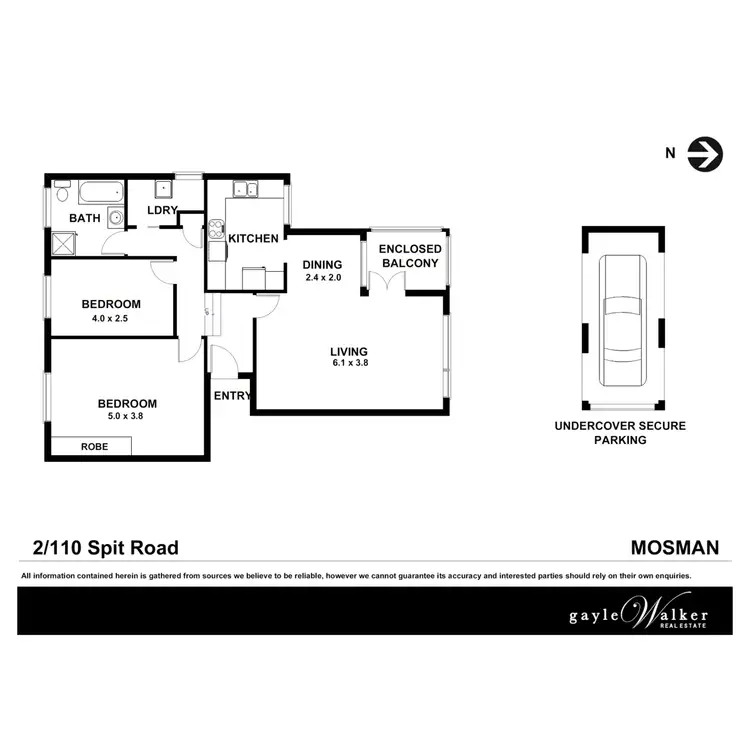 Floorplan of Homely apartment listing, 2/110 Spit Road, Mosman NSW 2088