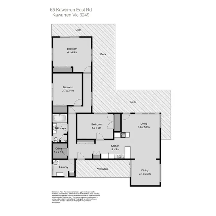 Floorplan of Homely rural property listing, 65 Kawarren East Road, Kawarren VIC 3249