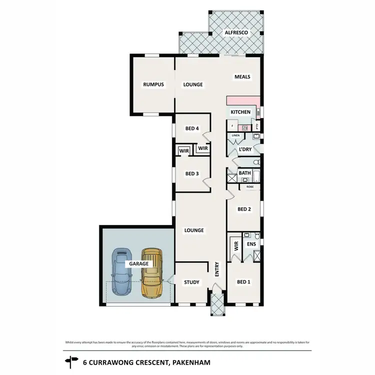 Floorplan of Homely house listing, 6 Currawong Crescent, Pakenham VIC 3810