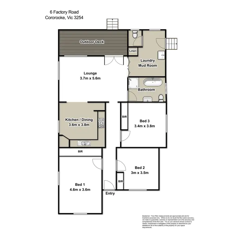 Floorplan of Homely house listing, 6 Factory Road, Cororooke VIC 3254