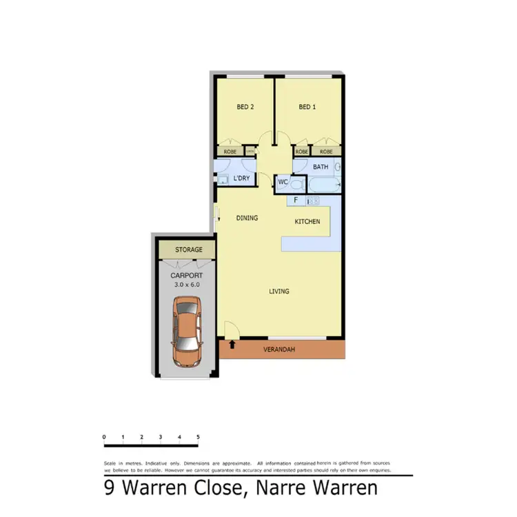 Floorplan of Homely unit listing, 9 Warren Close, Narre Warren VIC 3805