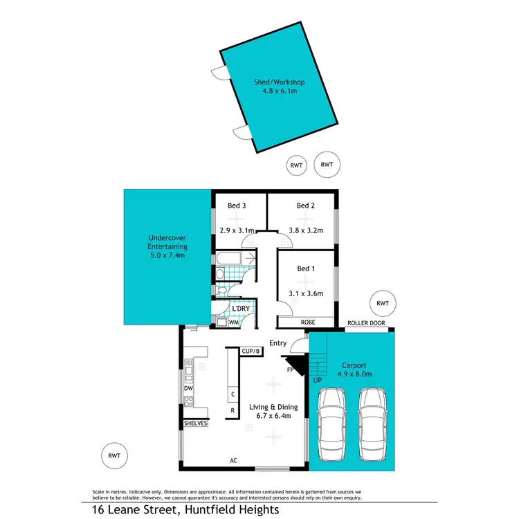 Floorplan of Homely house listing, 16 Leane Street, Huntfield Heights SA 5163