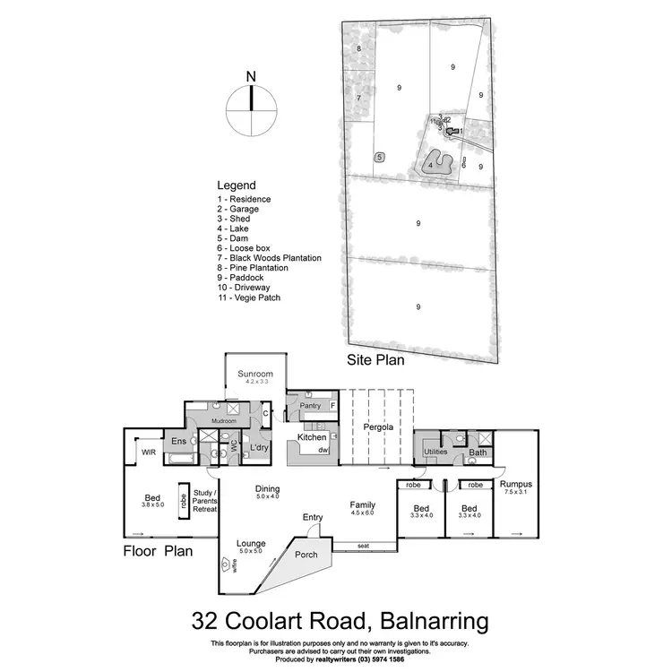 Floorplan of Homely rural property listing, 32 Coolart Road, Balnarring VIC 3926