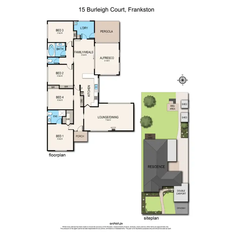 Floorplan of Homely house listing, 15 Burleigh Court, Frankston VIC 3199
