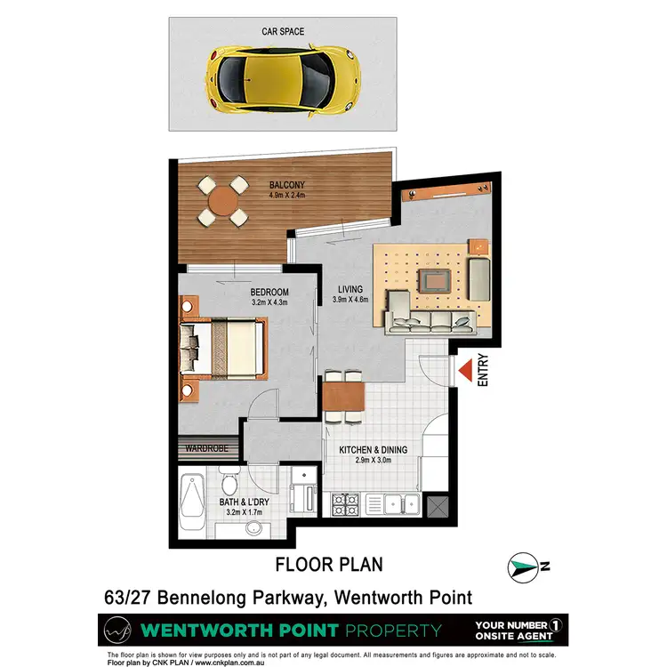 Floorplan of Homely apartment listing, 63/27 Bennelong Parkway, Wentworth Point NSW 2127