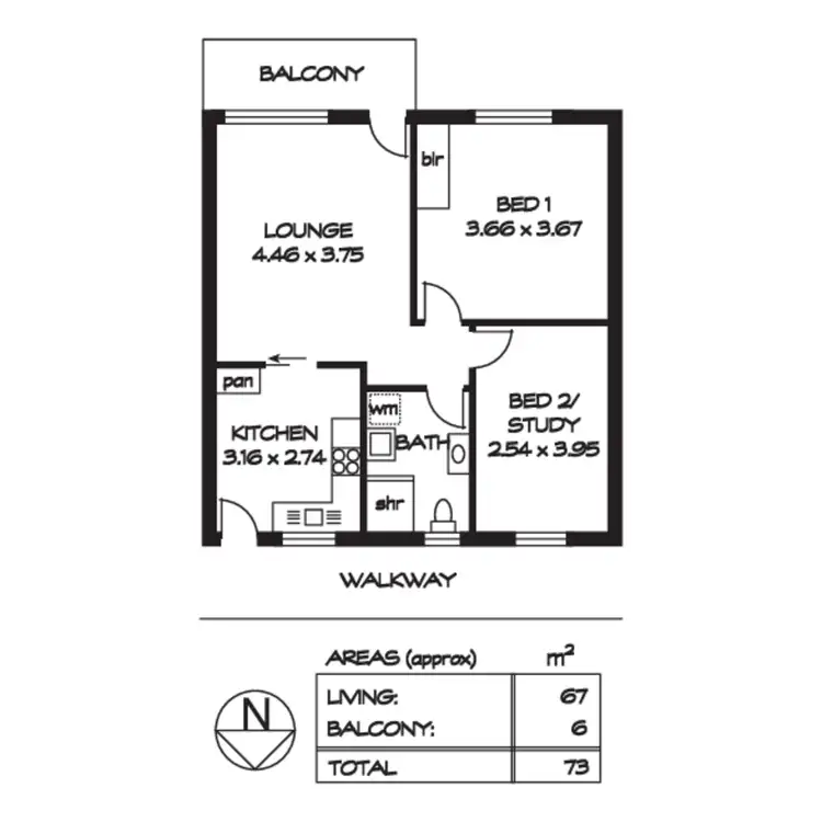 Floorplan of Homely unit listing, 7/1 Sarah Street, Marleston SA 5033