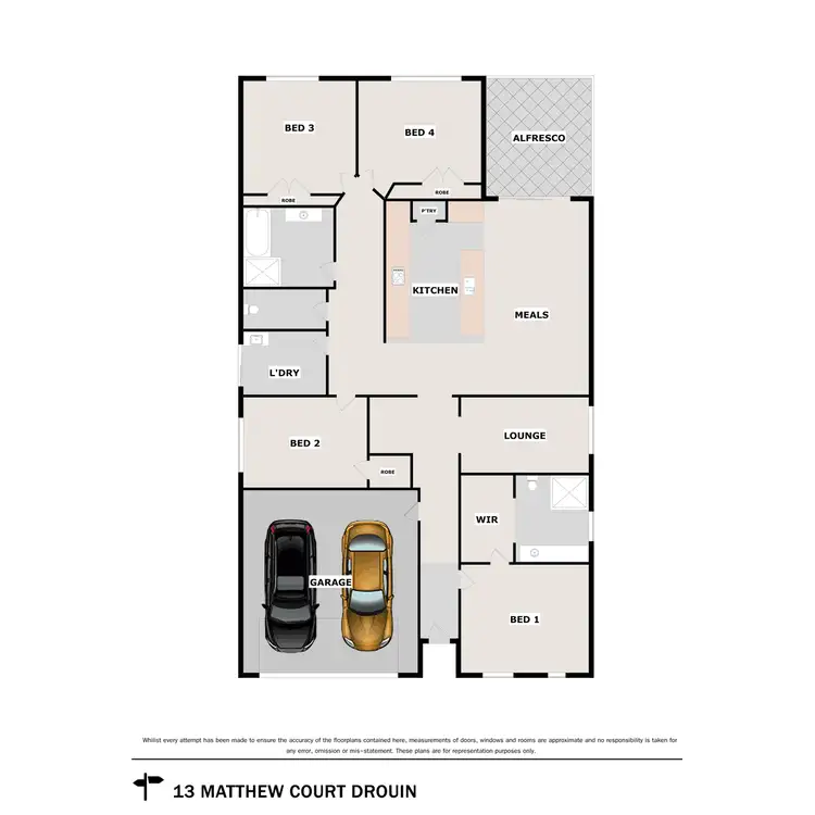 Floorplan of Homely house listing, 13 Mathew Court, Drouin VIC 3818