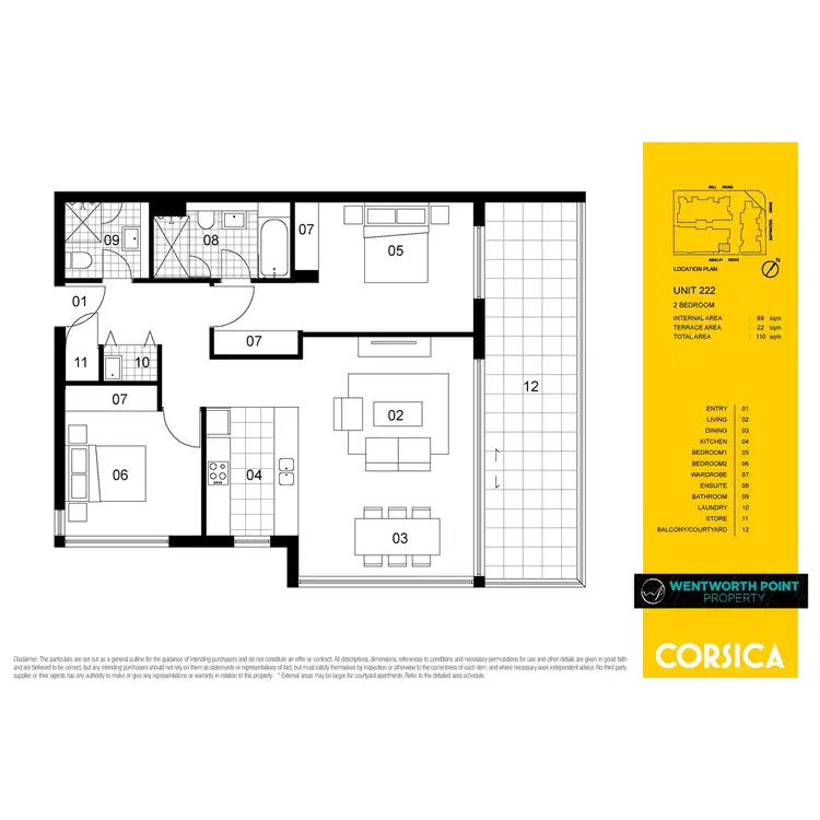 Floorplan of Homely apartment listing, 222/45 Amalfi Drive, Wentworth Point NSW 2127