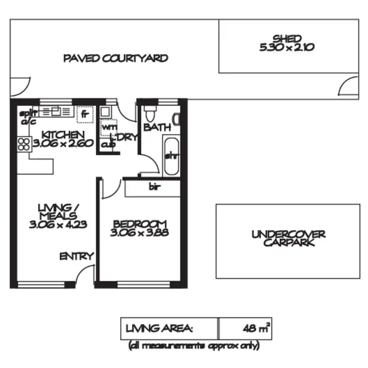 Floorplan of Homely unit listing, 3/59 Morphett Road, Camden Park SA 5038