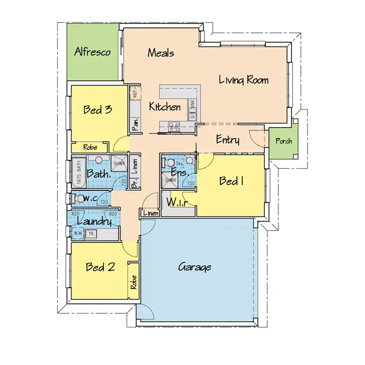 Floorplan of Homely townhouse listing, 1/139 Reeve Street, Sale VIC 3850