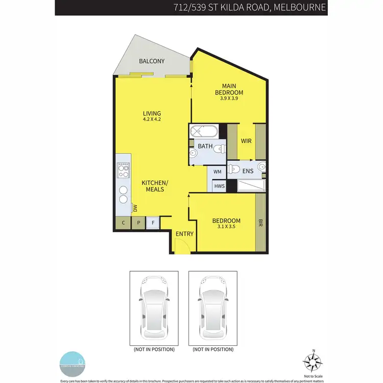 Floorplan of Homely apartment listing, 712/539 St Kilda Road, Melbourne VIC 3004
