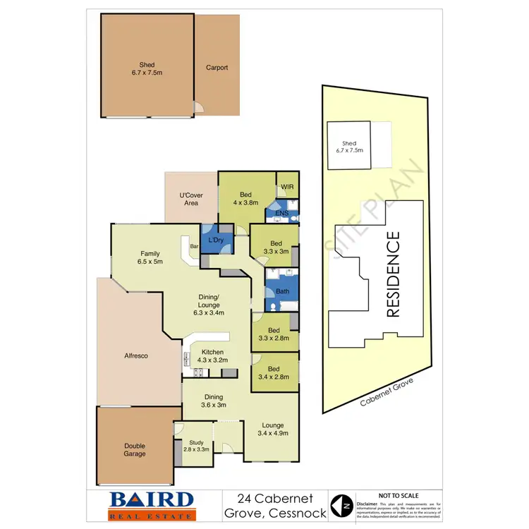 Floorplan of Homely house listing, 24 Cabernet Grove, Cessnock NSW 2325