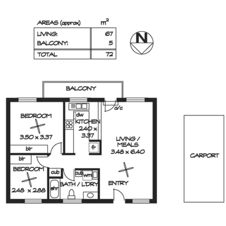 Floorplan of Homely unit listing, 8/186 Archer Street, North Adelaide SA 5006
