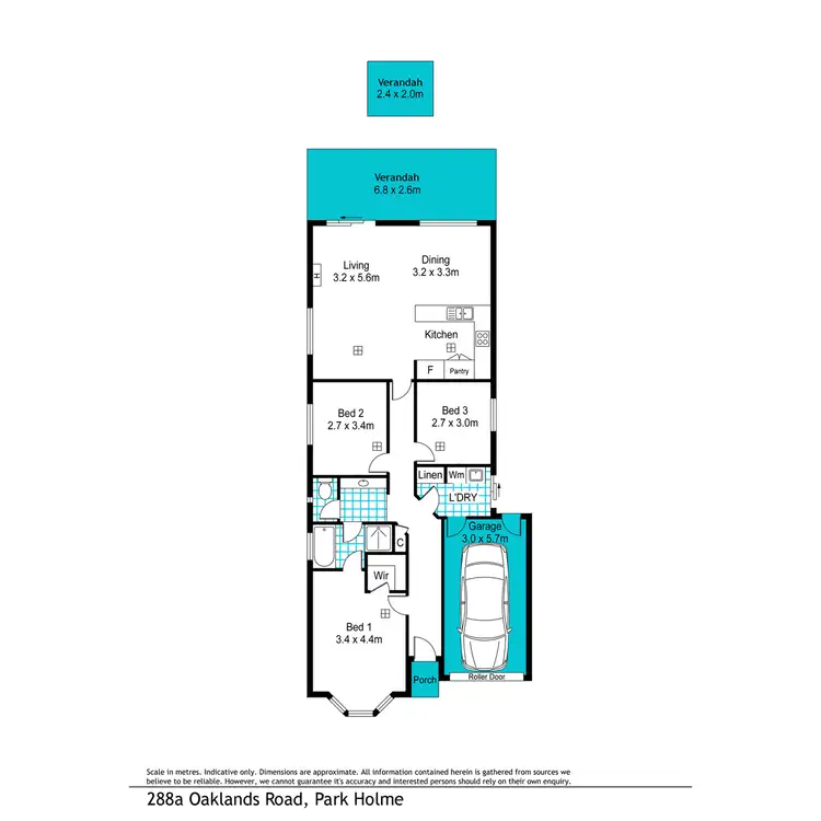 Floorplan of Homely house listing, 288A Oaklands Road, Park Holme SA 5043