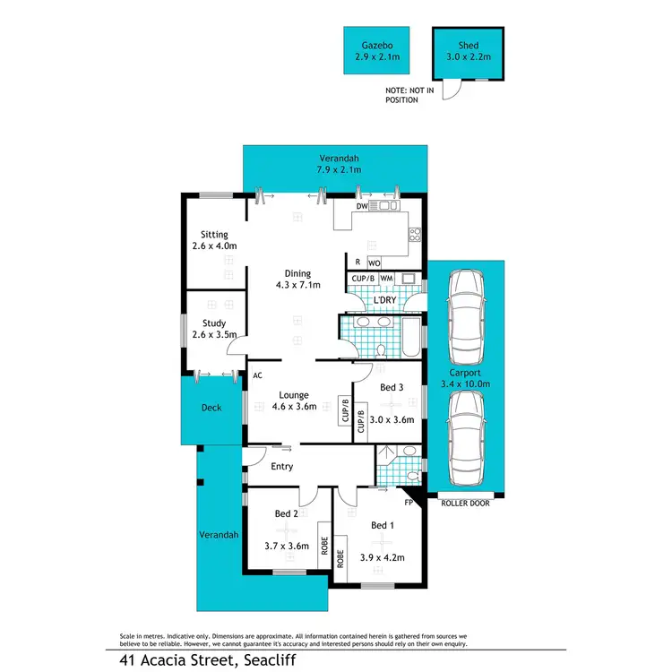 Floorplan of Homely house listing, 41 Acacia Street, Seacliff SA 5049