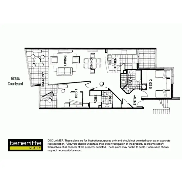 Floorplan of Homely apartment listing, 135 Macquarie St, Teneriffe QLD 4005