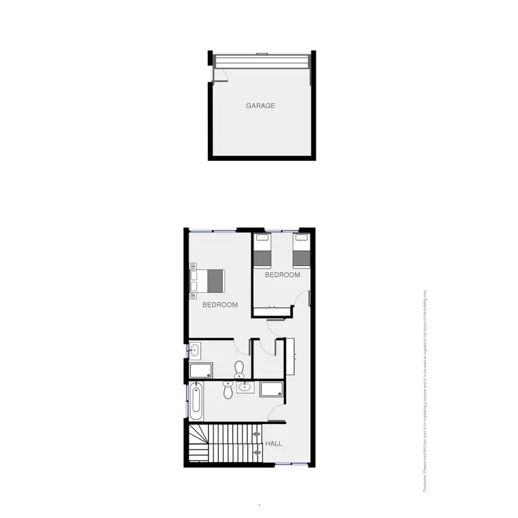 Floorplan of Homely semi-detached listing, 2/5 Winnunga Street, Pambula Beach NSW 2549