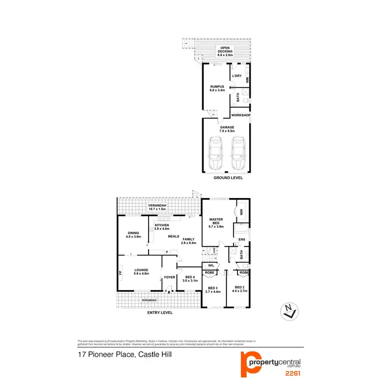 Floorplan of Homely house listing, 17 Pioneer Place, Castle Hill NSW 2154