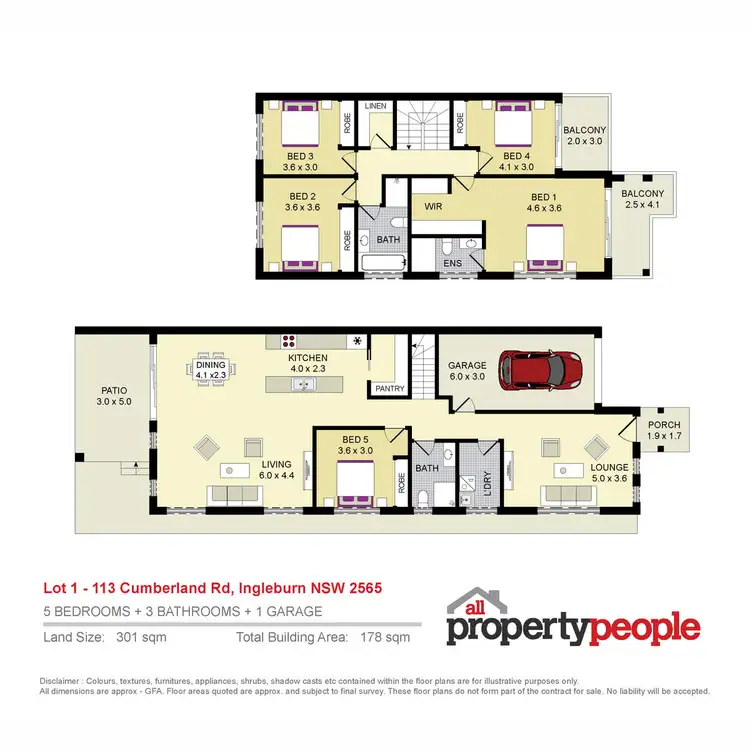Floorplan of Homely semi-detached listing, Lot 1/113 Cumberland Road, Ingleburn NSW 2565