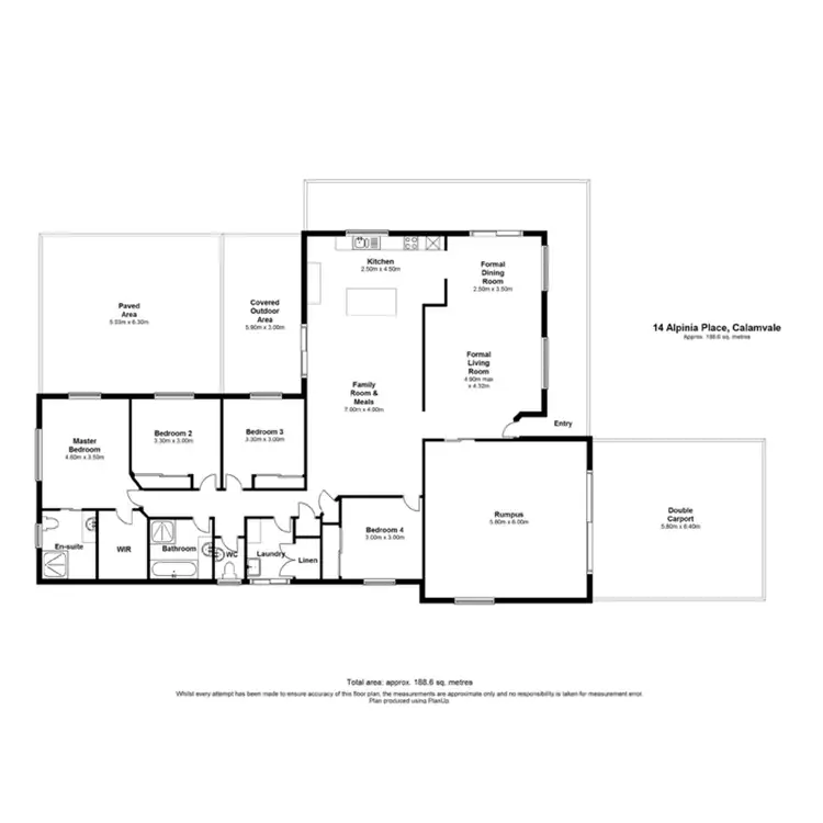 Floorplan of Homely house listing, 14 Alpinia Pl,, Calamvale QLD 4116