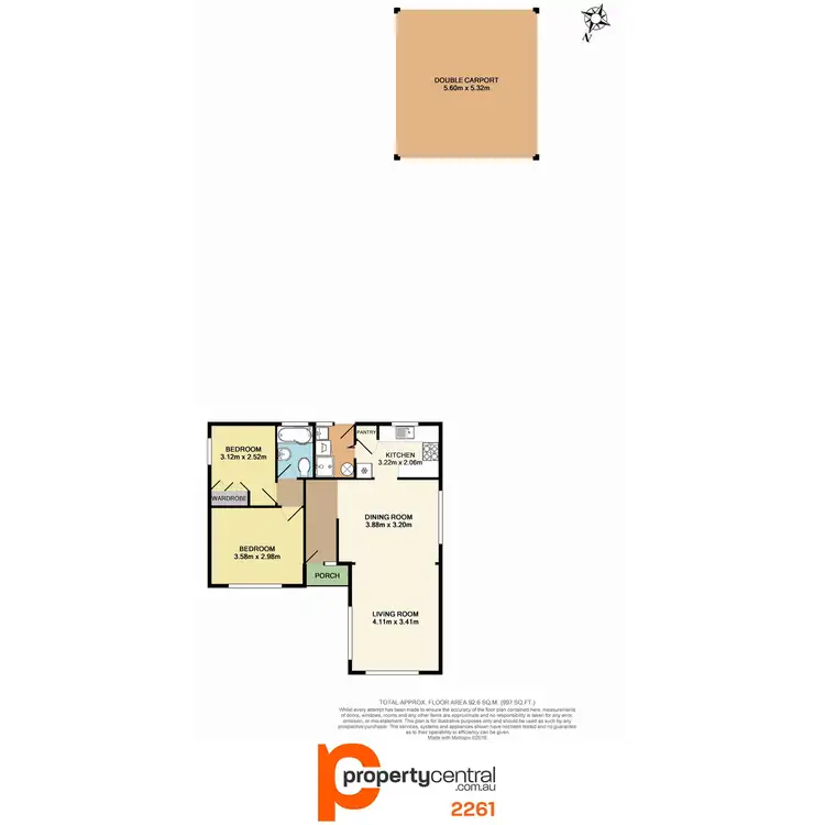 Floorplan of Homely house listing, 44 Gladys Avenue, Berkeley Vale NSW 2261
