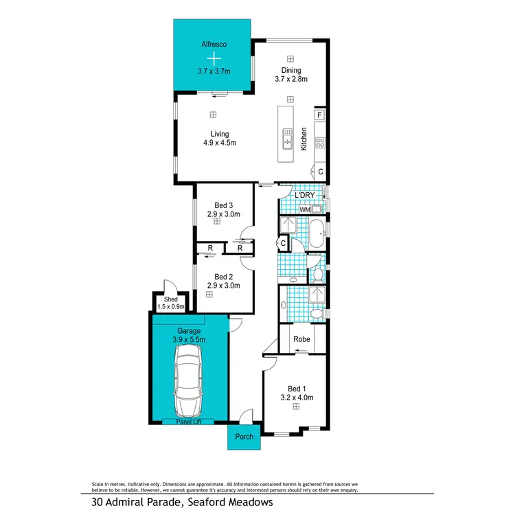 Floorplan of Homely house listing, 30 Admiral Parade, Seaford Meadows SA 5169