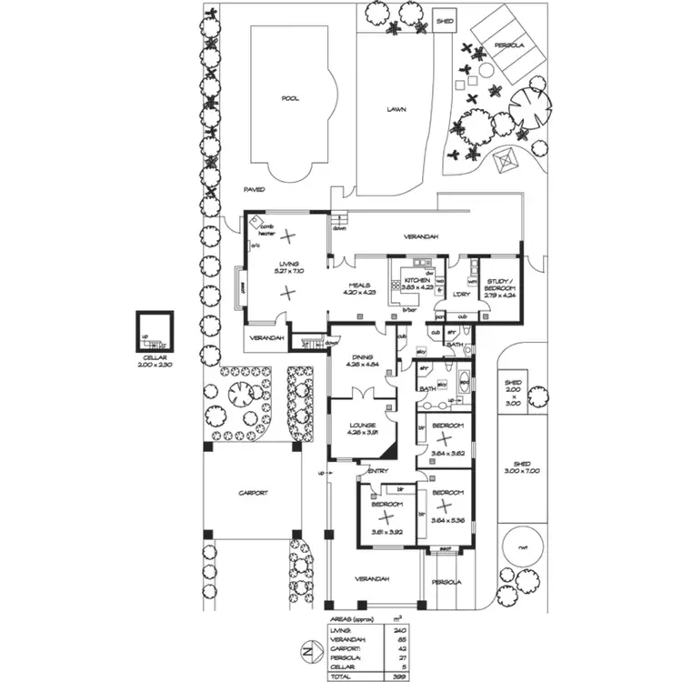 Floorplan of Homely house listing, 7 Galway Grove, Tranmere SA 5073