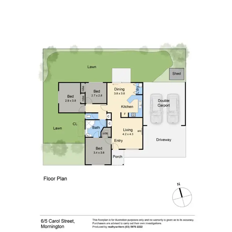 Floorplan of Homely unit listing, 6/3-5 Carol Street, Mornington VIC 3931