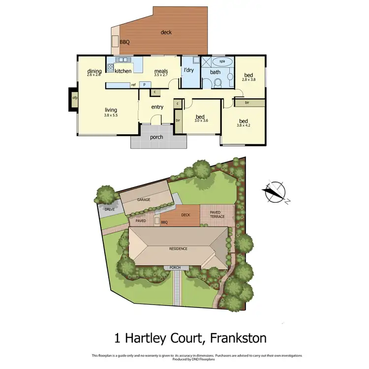Floorplan of Homely house listing, 1 Hartley Court, Frankston VIC 3199
