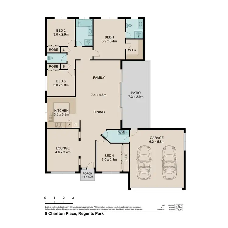 Floorplan of Homely house listing, 8 Charlton Place, Regents Park QLD 4118