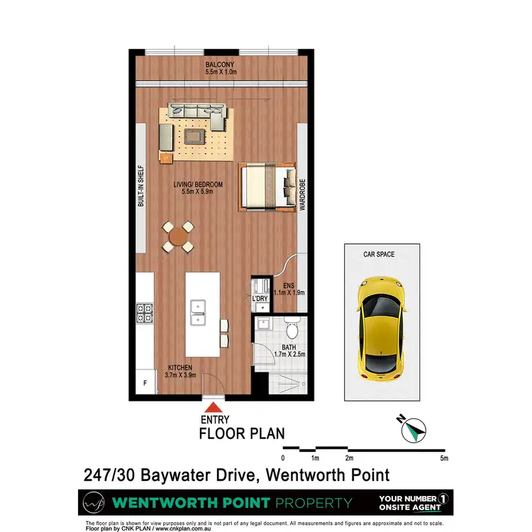 Floorplan of Homely apartment listing, 247/30 Baywater Drive, Wentworth Point NSW 2127