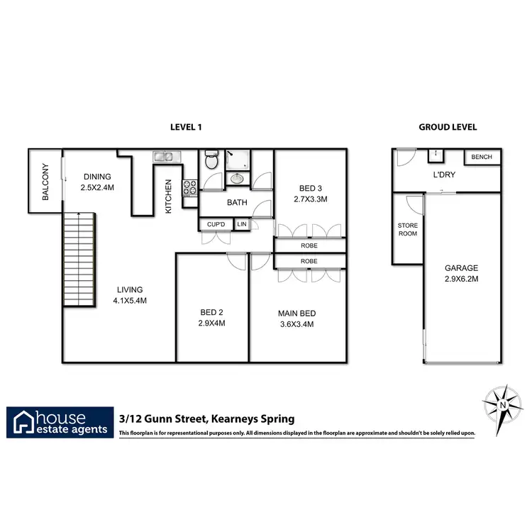 Floorplan of Homely apartment listing, 3/12 Gunn Street, Kearneys Spring QLD 4350