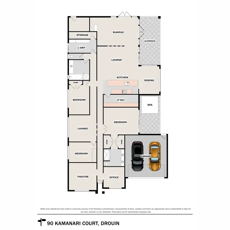 Floorplan of Homely house listing, 90 Kamanari Court, Drouin VIC 3818