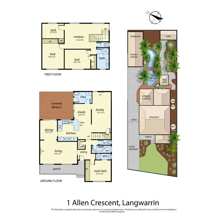 Floorplan of Homely house listing, 1 Allen Cresent, Langwarrin VIC 3910