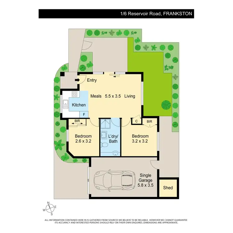 Floorplan of Homely unit listing, 1/6 Reservoir Road, Frankston VIC 3199