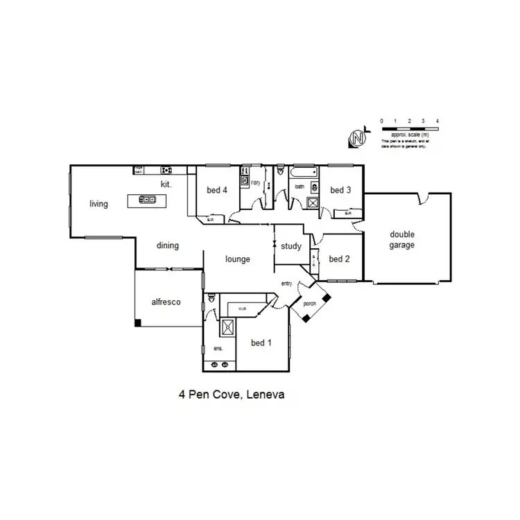 Floorplan of Homely house listing, 4 Pem Cove, Wodonga VIC 3690