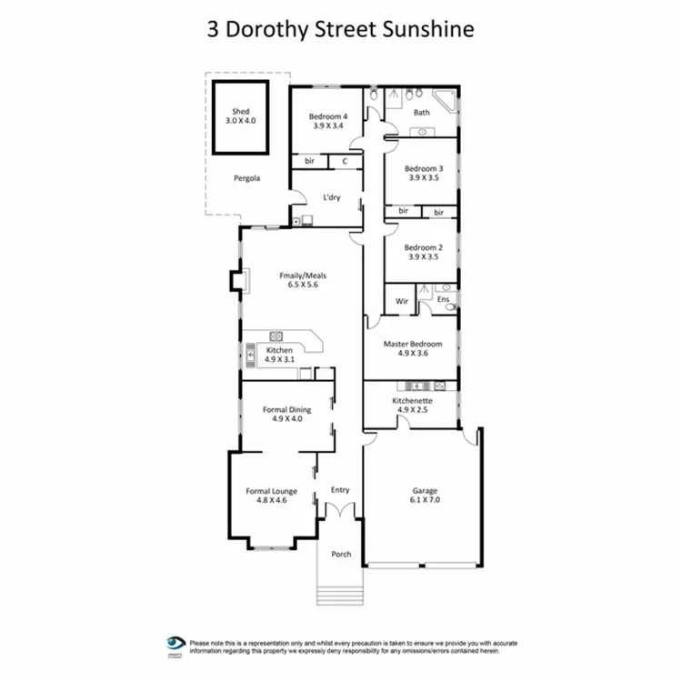Floorplan of Homely house listing, 3 Dorothy Avenue, Sunshine VIC 3020